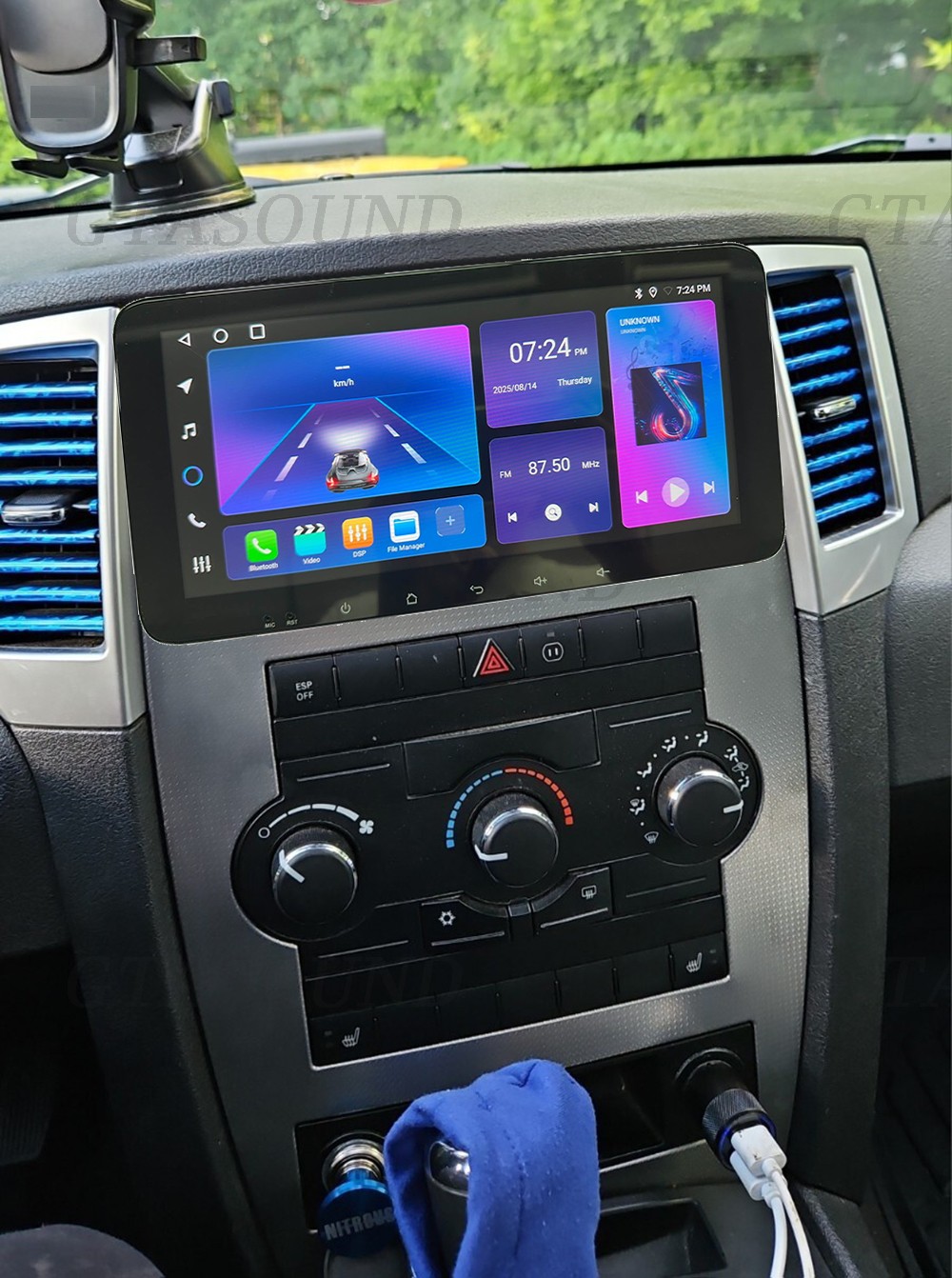 Android 14 Carplay Car Stereo Radio GPS WIFI For 2005-2011 Jeep Grand Cherokee