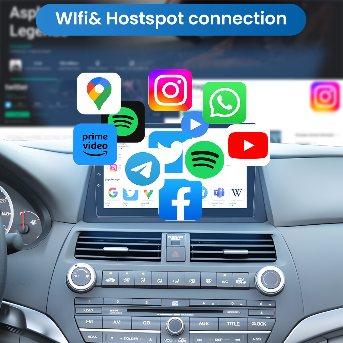 1280*800 For HONDA ACCORD 2008-2013 Android Auto Car Stereo NAVI Radio Carplay