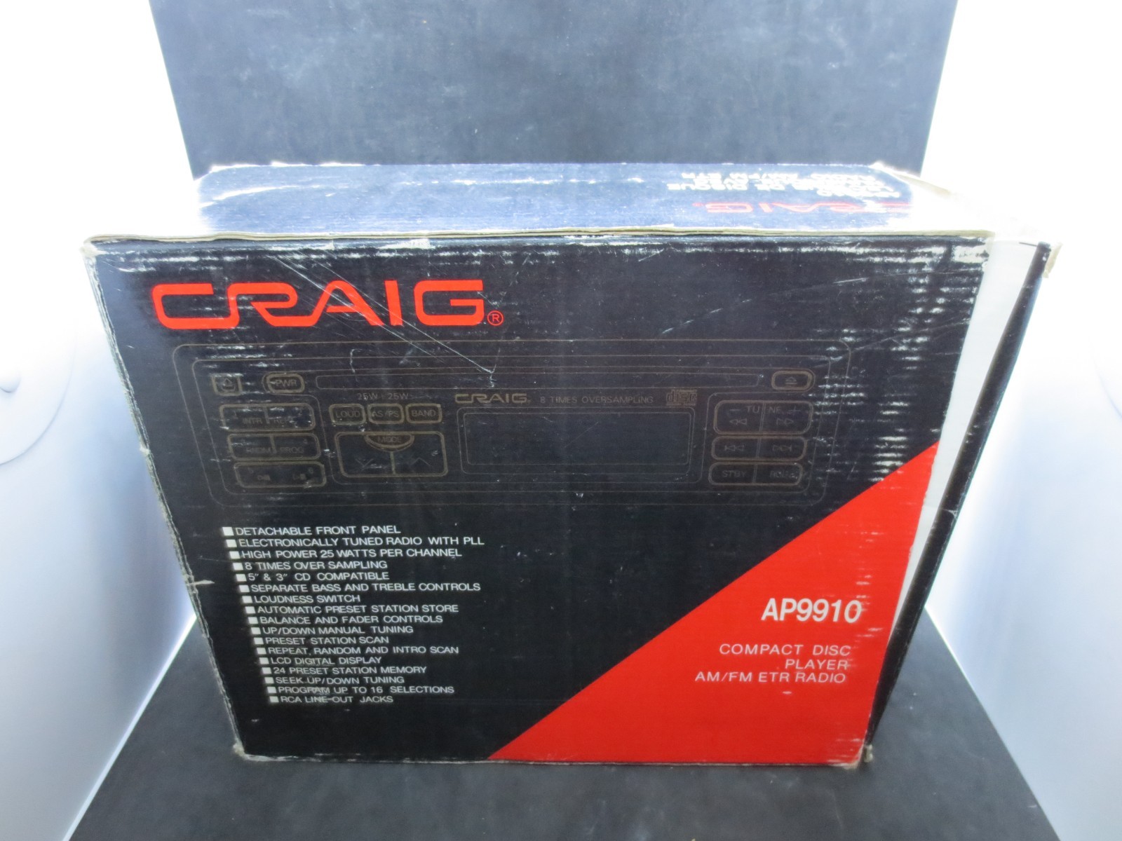 Craig AP9910 AM/FM CD Car Stereo with Removable Face & Original Box