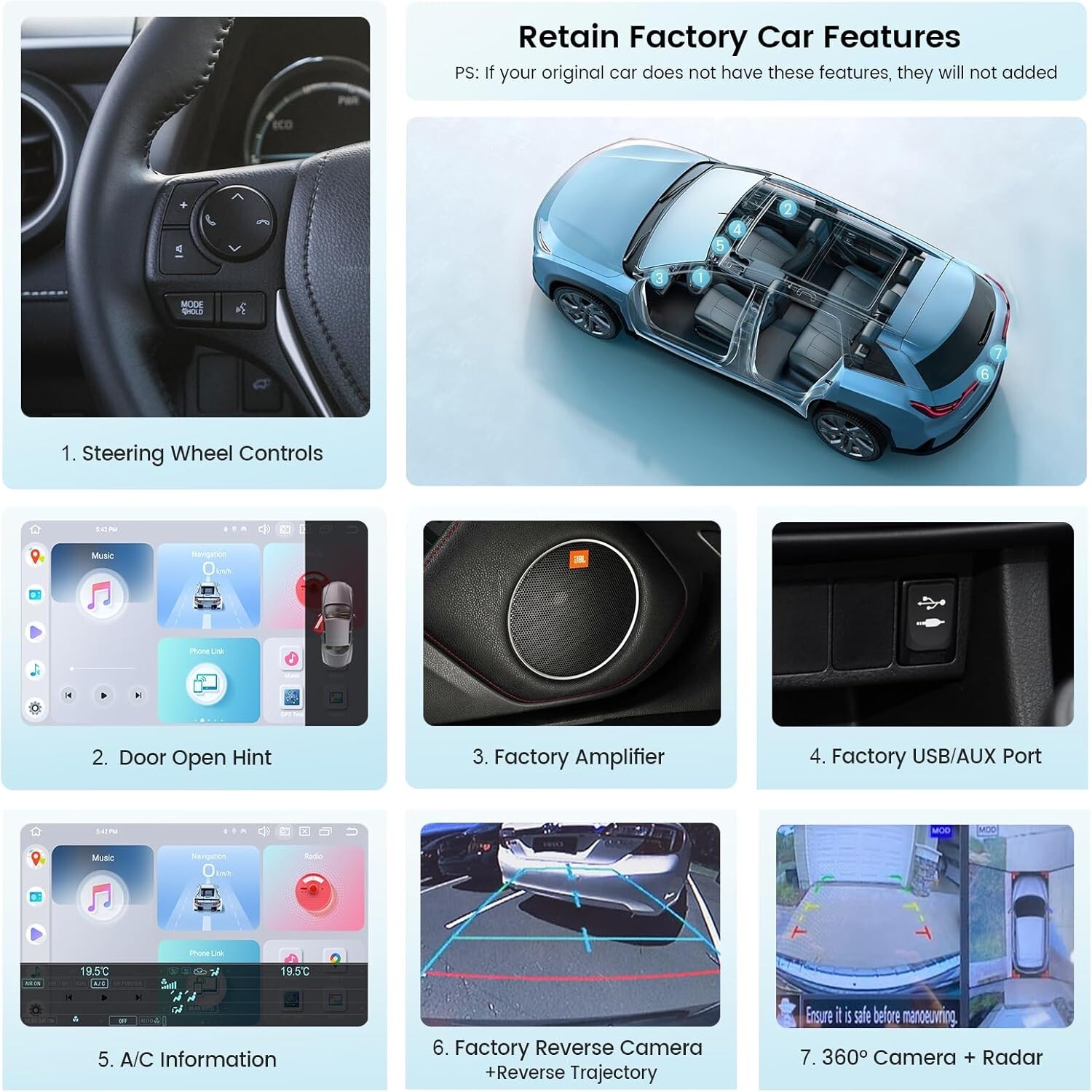 Roadanvi 10.2″ Radio for Toyota RAV4 2013-2018 Apple Carplay Android 12 Car GPS