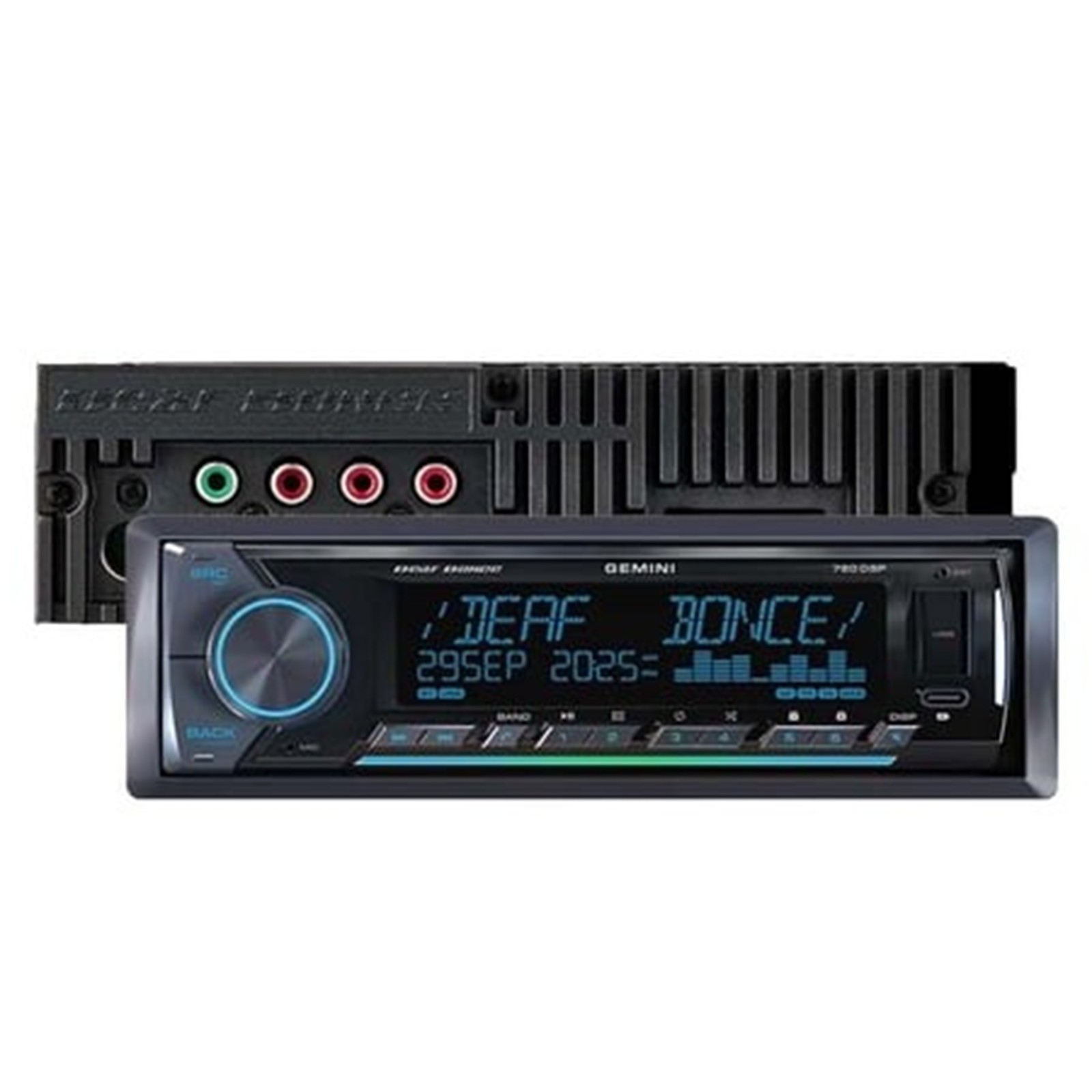 Deaf Bonce GEMINI 760DSP 1-DIN Bluetooth Digital Media Receiver W/ Built-in DSP