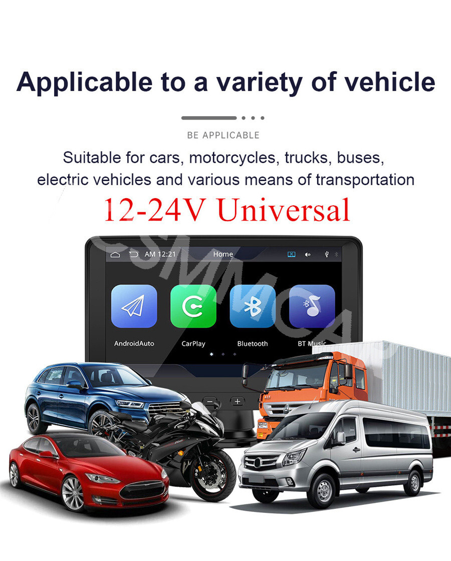 Car Stereo Touch Screen Radio Bluetooth FM Multimedia Player Audio For Carplay