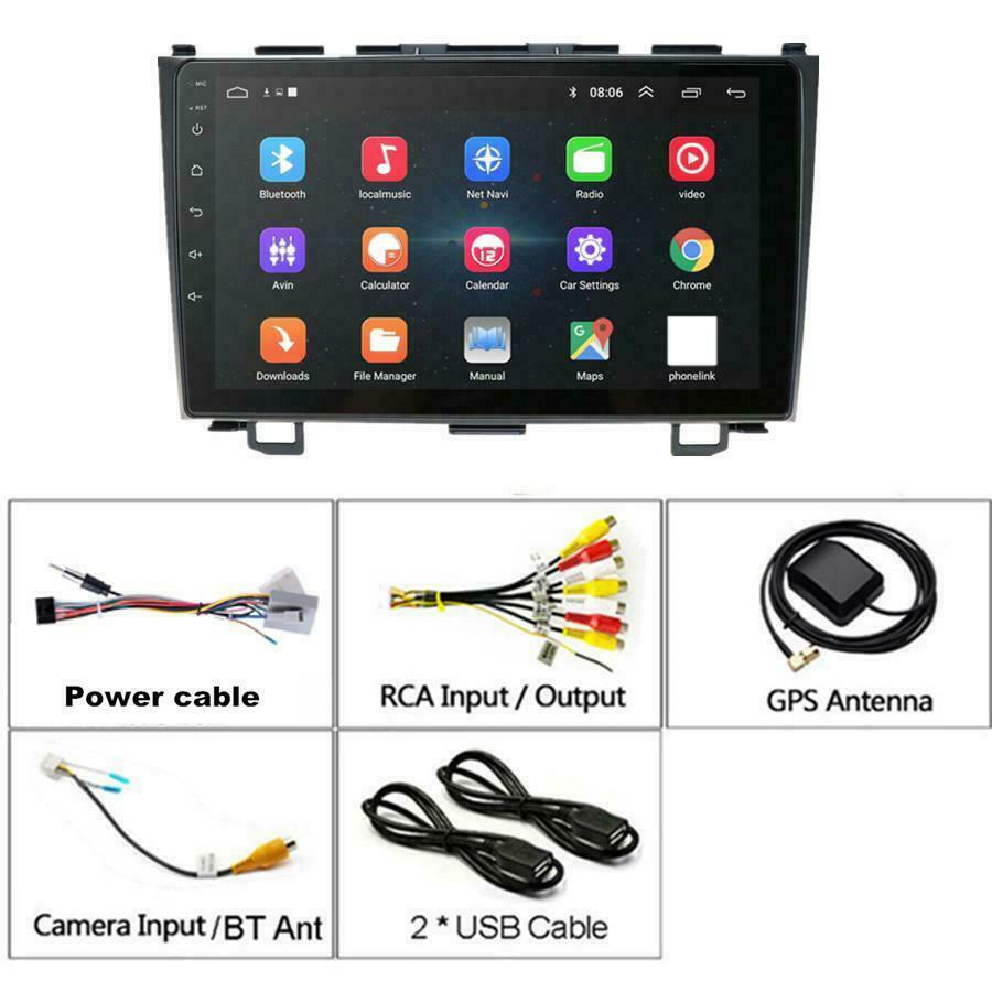 9″ Android 10.1 Car Radio For Honda CRV 2008-2011 Stereo Bluetooth GPS WIFI USB