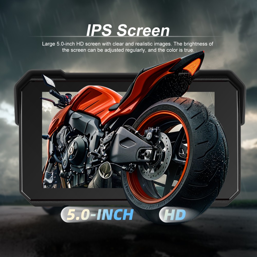 5″ Motorcycle Wireless Portable Apple Carplay Android Auto Car Stereo Waterproof