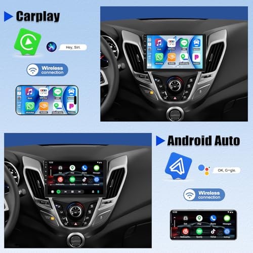 8 core 4+64G for Hyundai Veloster 2011-2017 Android 15 Car Stereo 9 inch