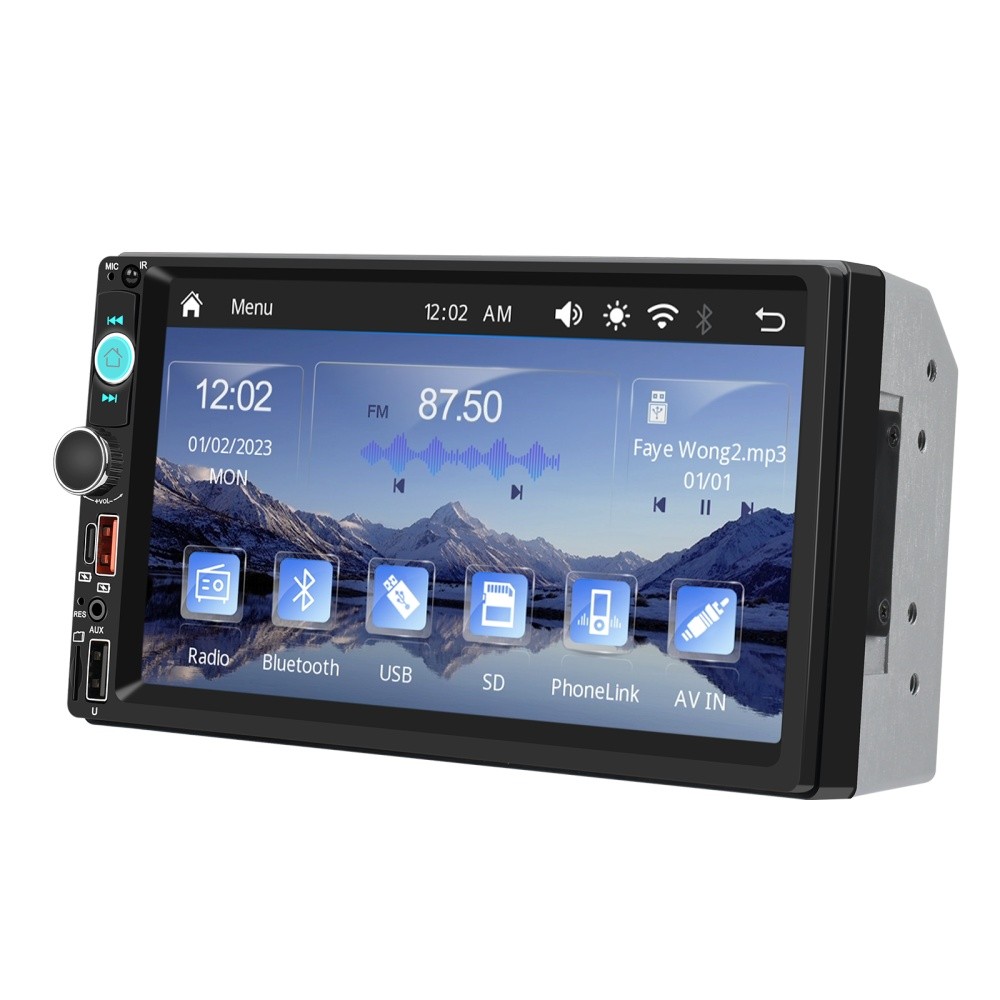 Double Din Apple Carplay Android Auto 7″ Car Stereo Radio Bluetooth Touch Screen