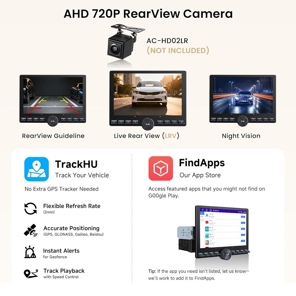 ATOTO Car Stereo 10.1″ Touchscreen Single Din GenAI Bluetooth Apple CarPlay OBD
