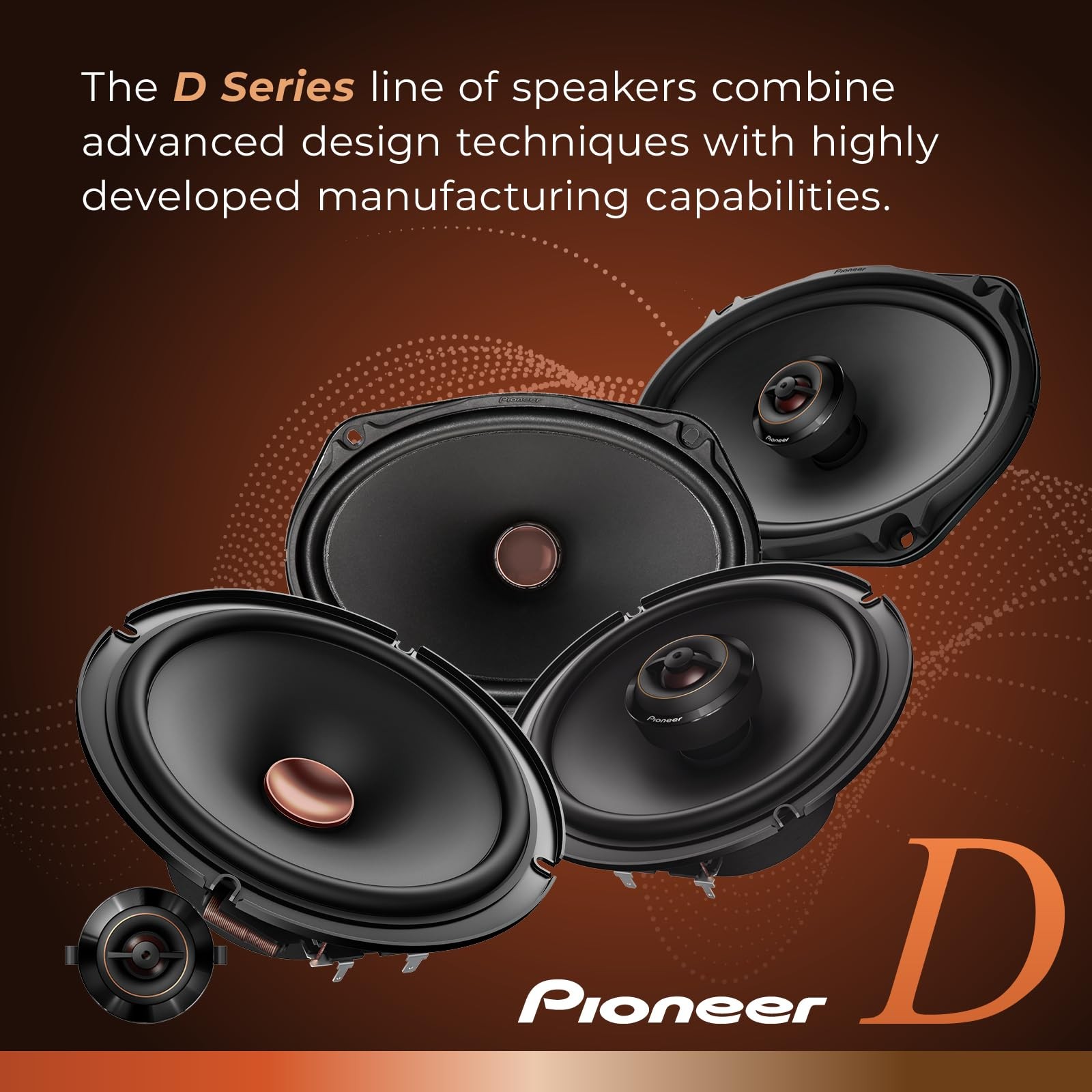 Pioneer D-Series TS-D65F 6.5” 2-Way Speakers (Pair) – 270W Max, Balanced Sound +