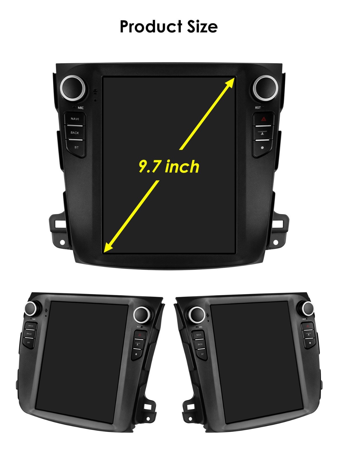 For 2006-2012 Mitsubishi Outlander Android 13 Apple CarPlay Car Stereo Radio GPS