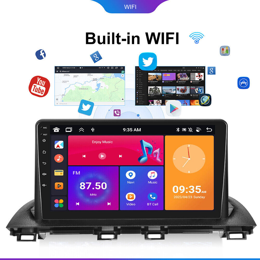 For Mazda 3 2014-2018 Android 12 Car Stereo Radio GPS Navi WIFI BT FM RDS 2+32GB