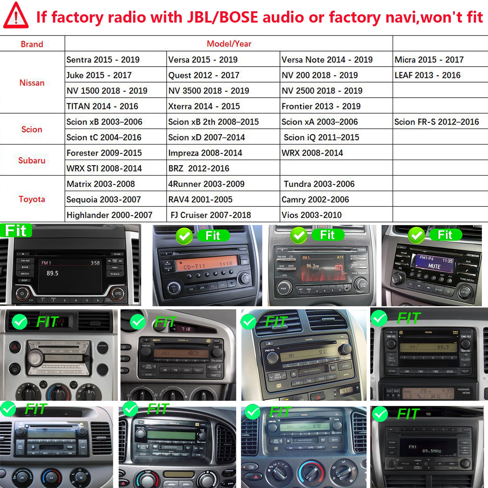 64GB CarPlay Android 13 Car Stereo Radio GPS Navi For Scion 2003-2016 Plug Play