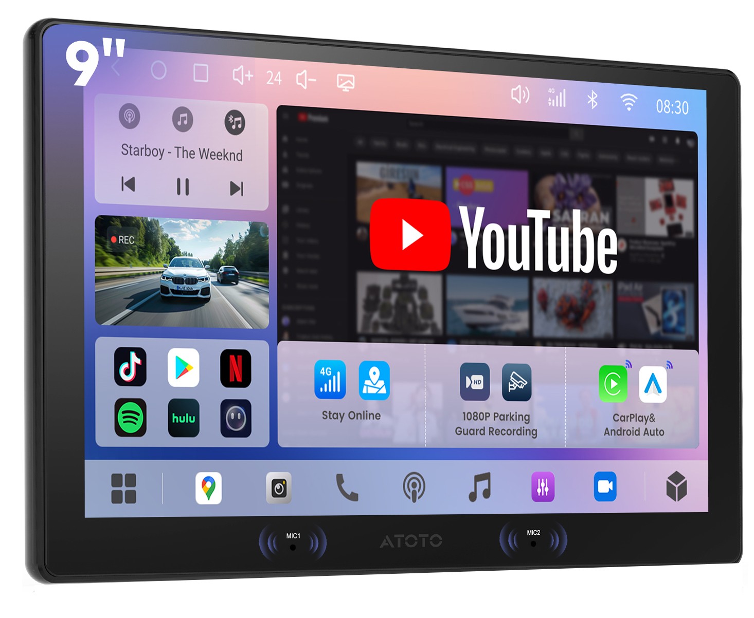2026 New ATOTO 9″ QLED Android Double DIN Car Stereo 4G LTE Remote Live View