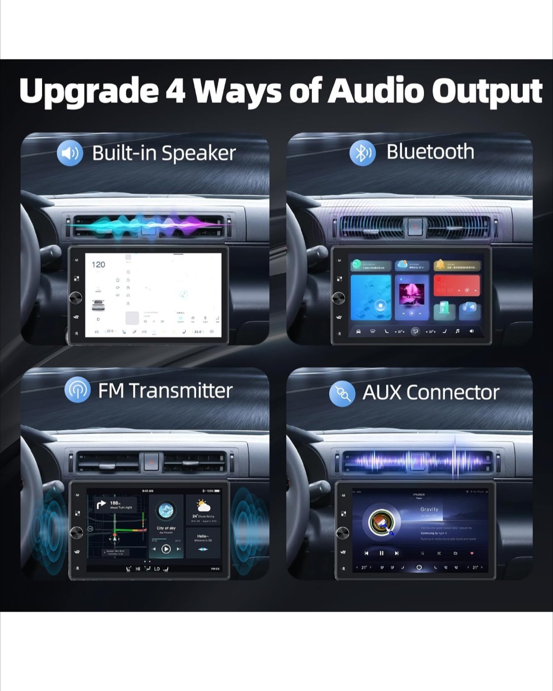 10.4 inch 1 din car MP5 player