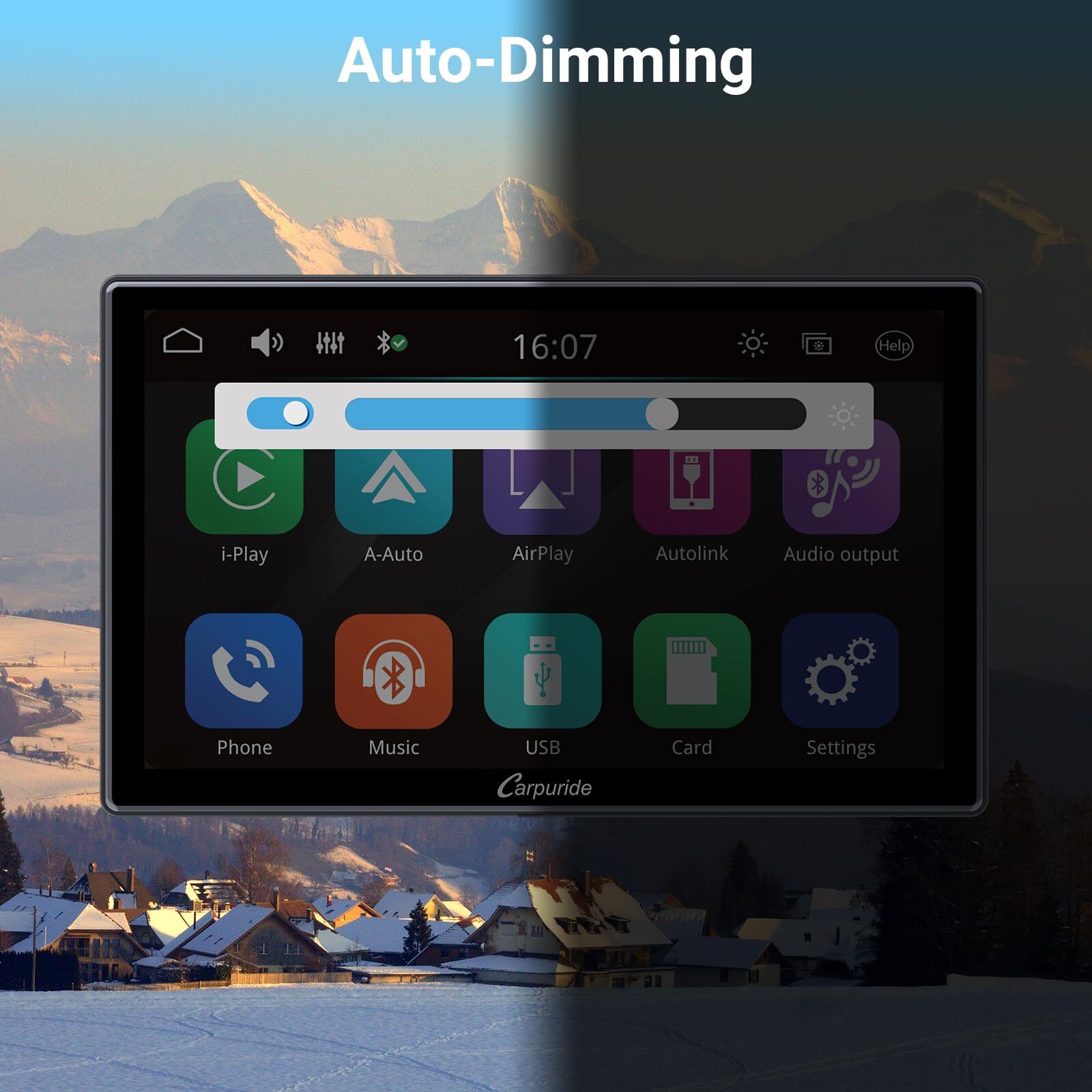 Carpuride W901 Carplay Android Auto Portable Car Stereo Mirror Link Bluetooth