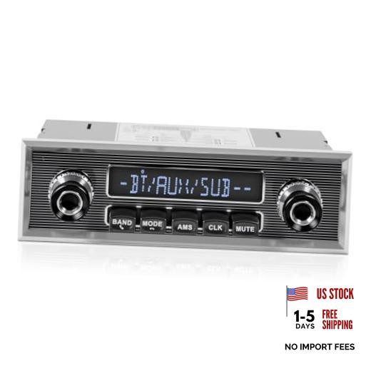 Retro Vintage Radio for Classic Vehicle – Single Din Bluetooth Car Stereo with