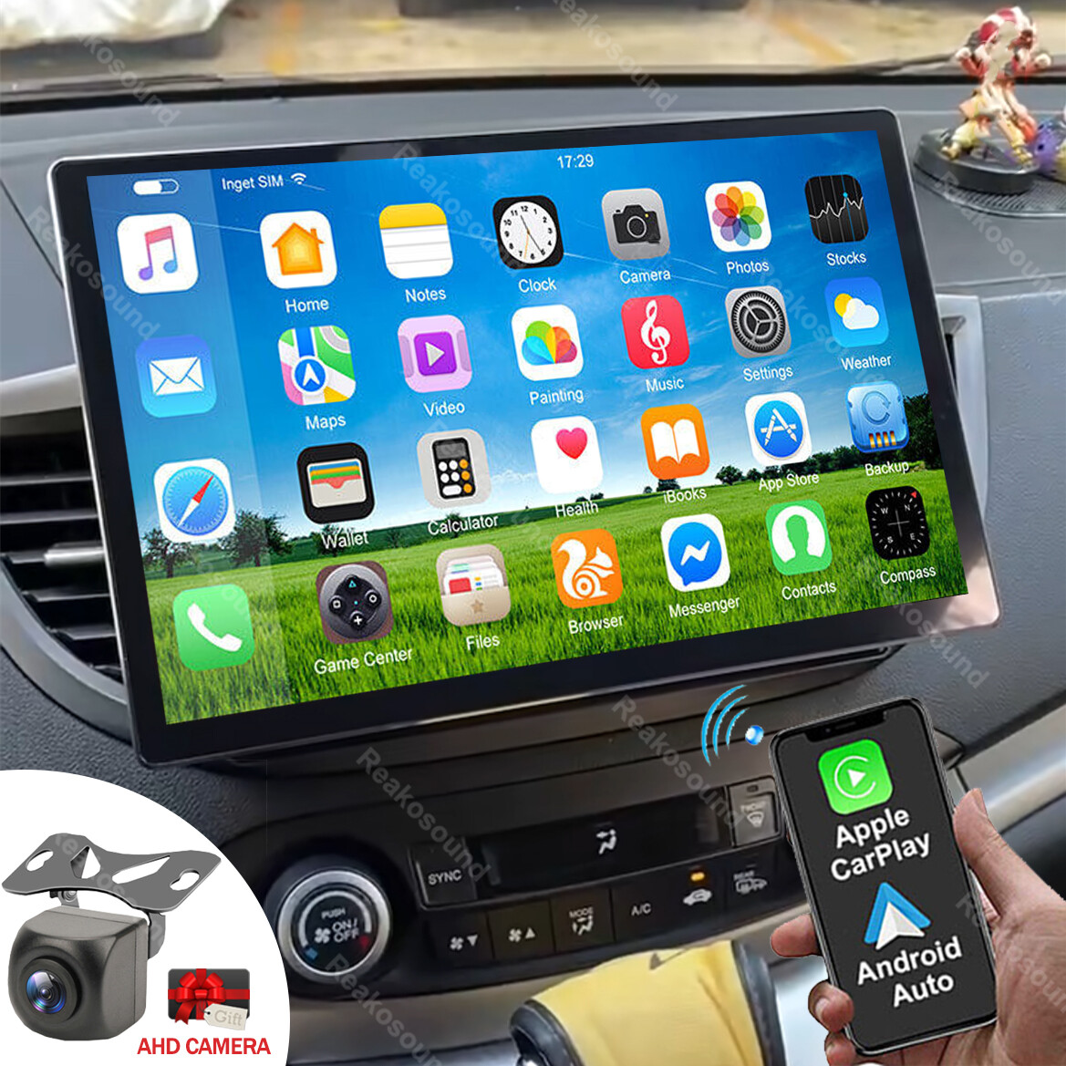 13.1″ QLED 2DIN Android 13 Car Stereo Radio 6/128G Wireless CarPlay/Android Auto