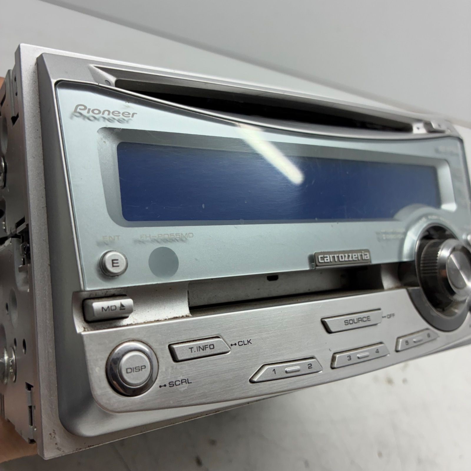 Tested Pioneer Carrozzeria 2DIN FH-P055MD Car Audio CD MD Equalizer DSP