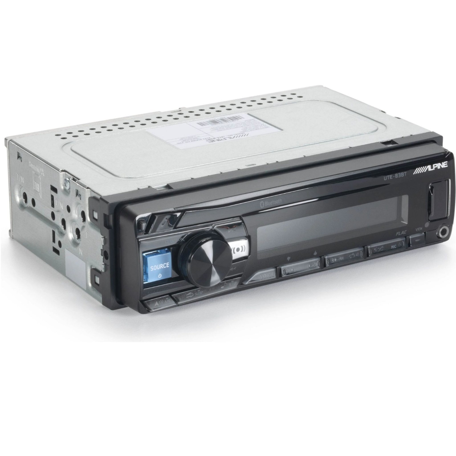 Alpine UTE-83BT Single-DIN Shallow Chassis Digital Media Receiver with Bluetooth