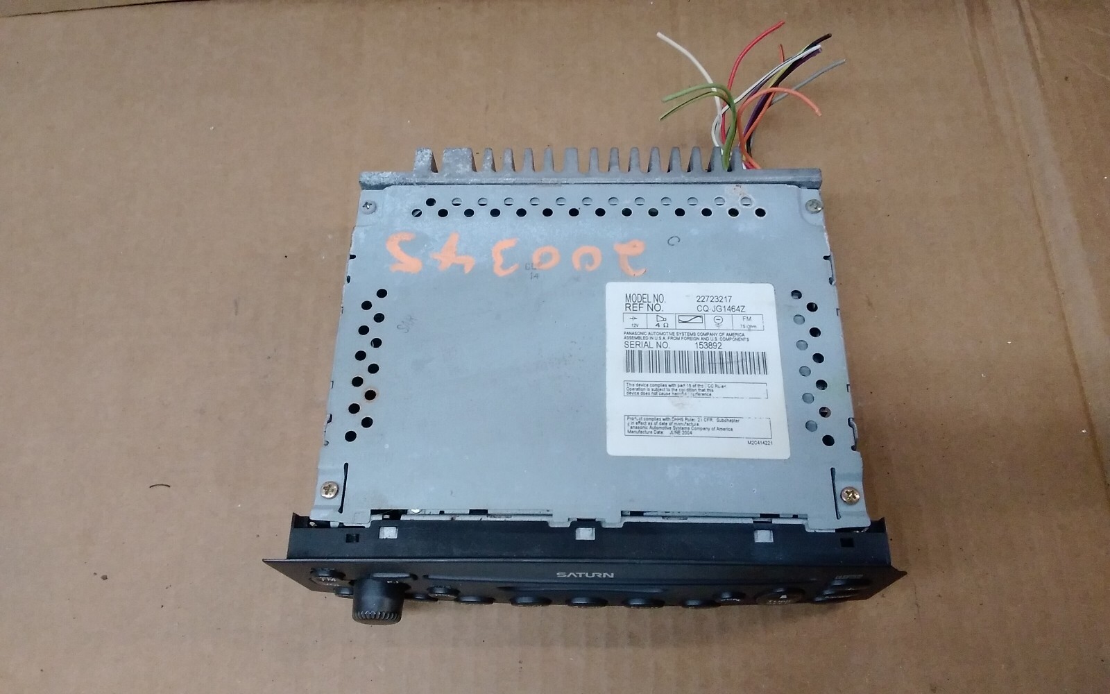 2004 SATURN ION AM FM CD RADIO (OPT U1C) ID-22723217