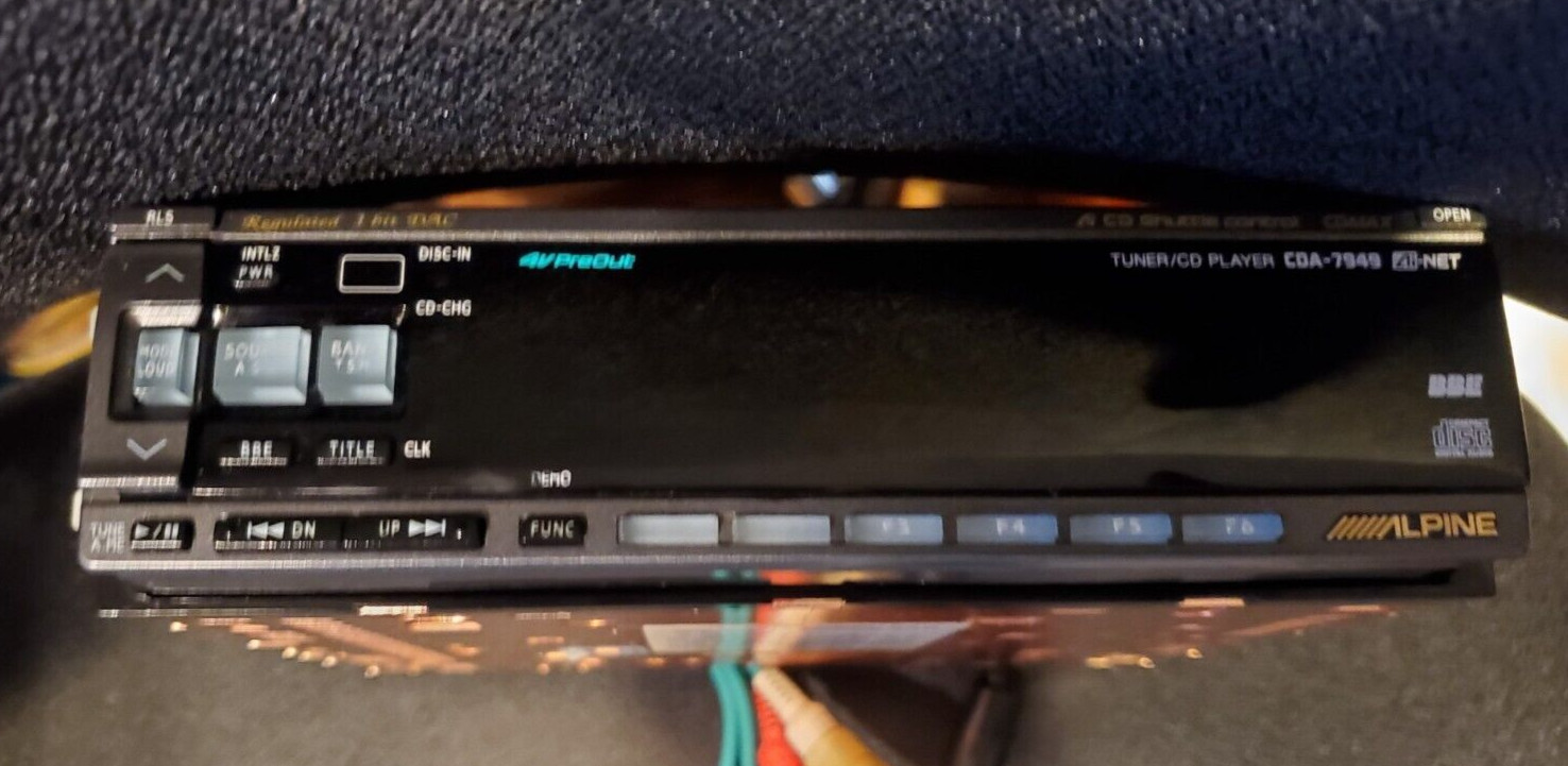 RARE VINTAGE ALPINE CDA-7949 HEAD UNIT RADIO CD PLAYER COPPER JAPAN SOLD AS IS