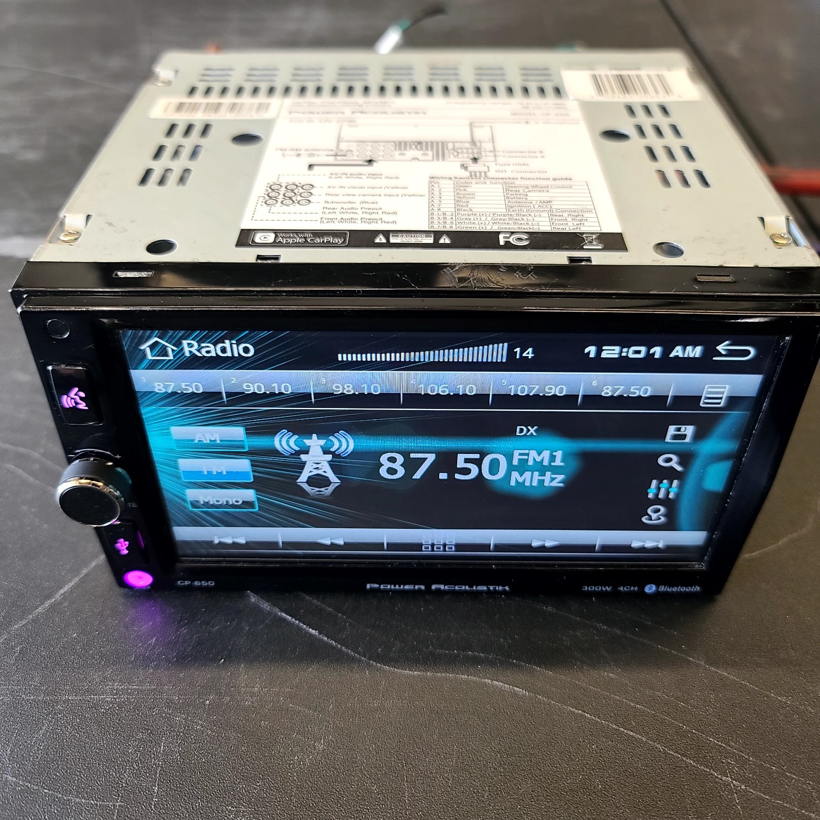 POWER ACOUSTIK CP-650 Double DIN For Parts