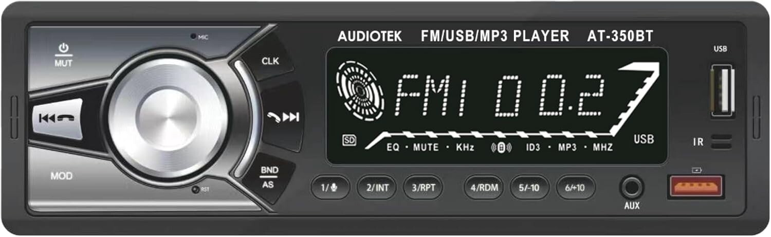 Single 1 DIN Car Stereo Radio Bluetooth MP3 Player AUX USB AM FM Audio Receiver