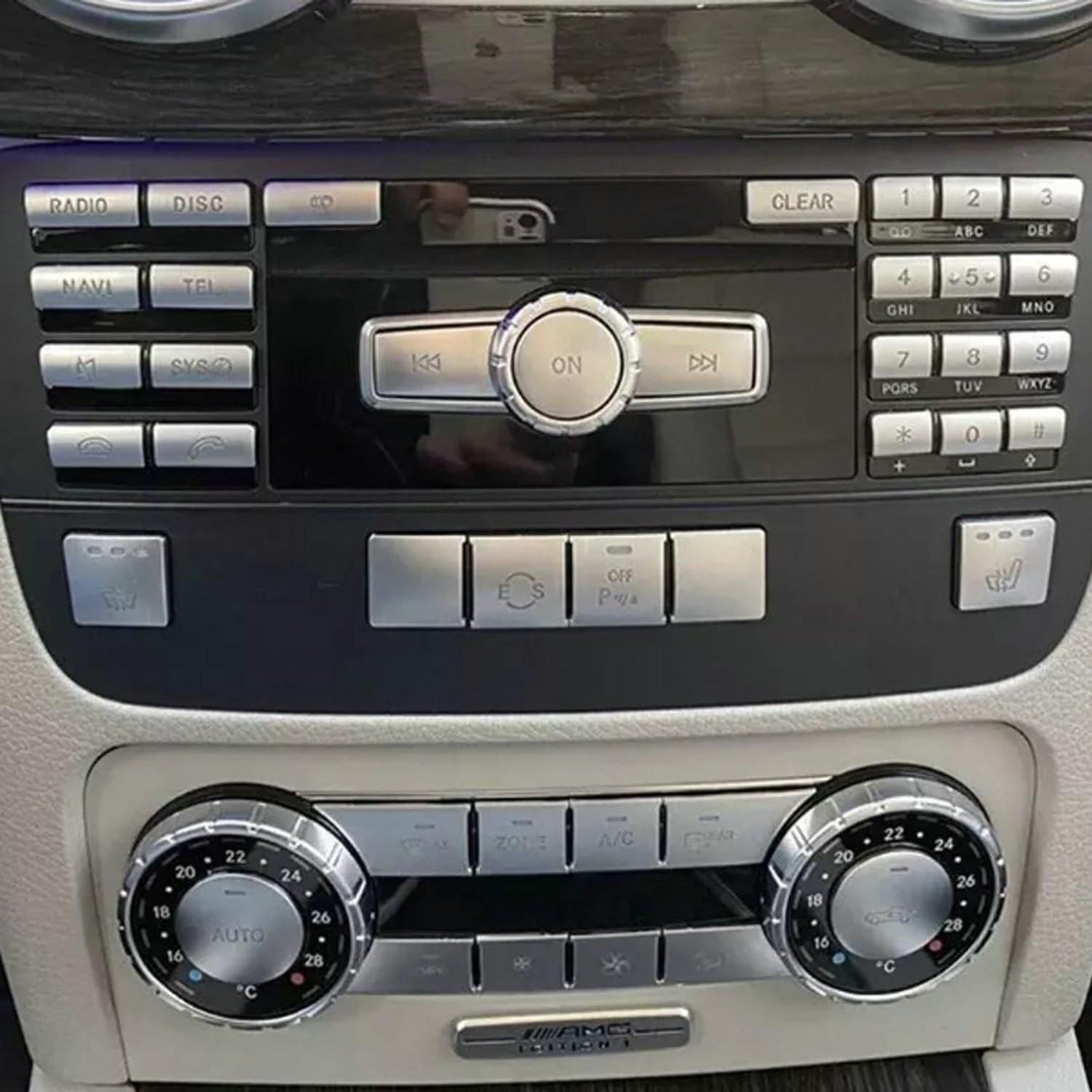 22Pcs Center Console Radio CD Pannel Numbers Button Cover Stickers Set for Me…