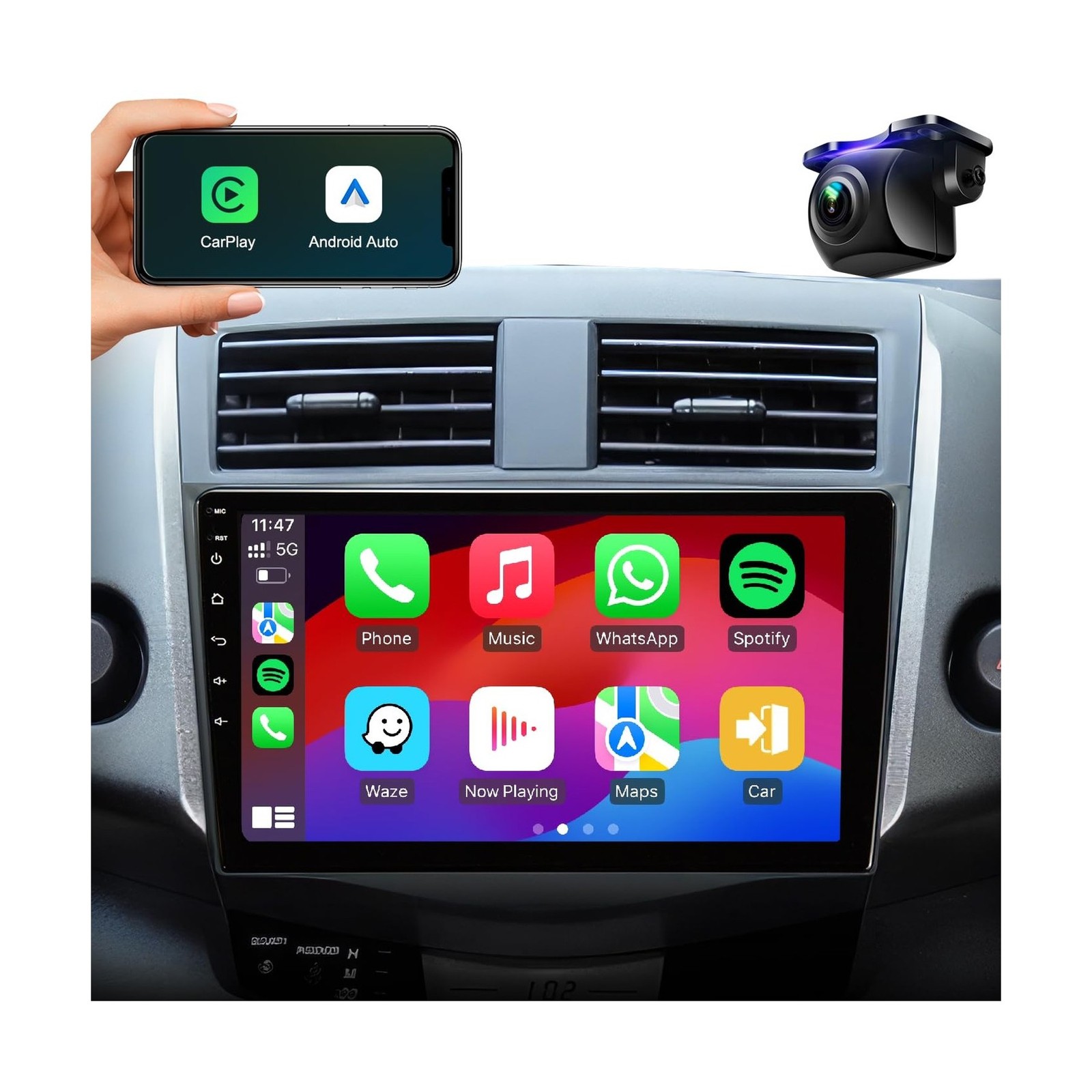Car Radio Upgrade for Toyota RAV4 2006 2007 2008 2009 2010 2011 2012 with 9In…