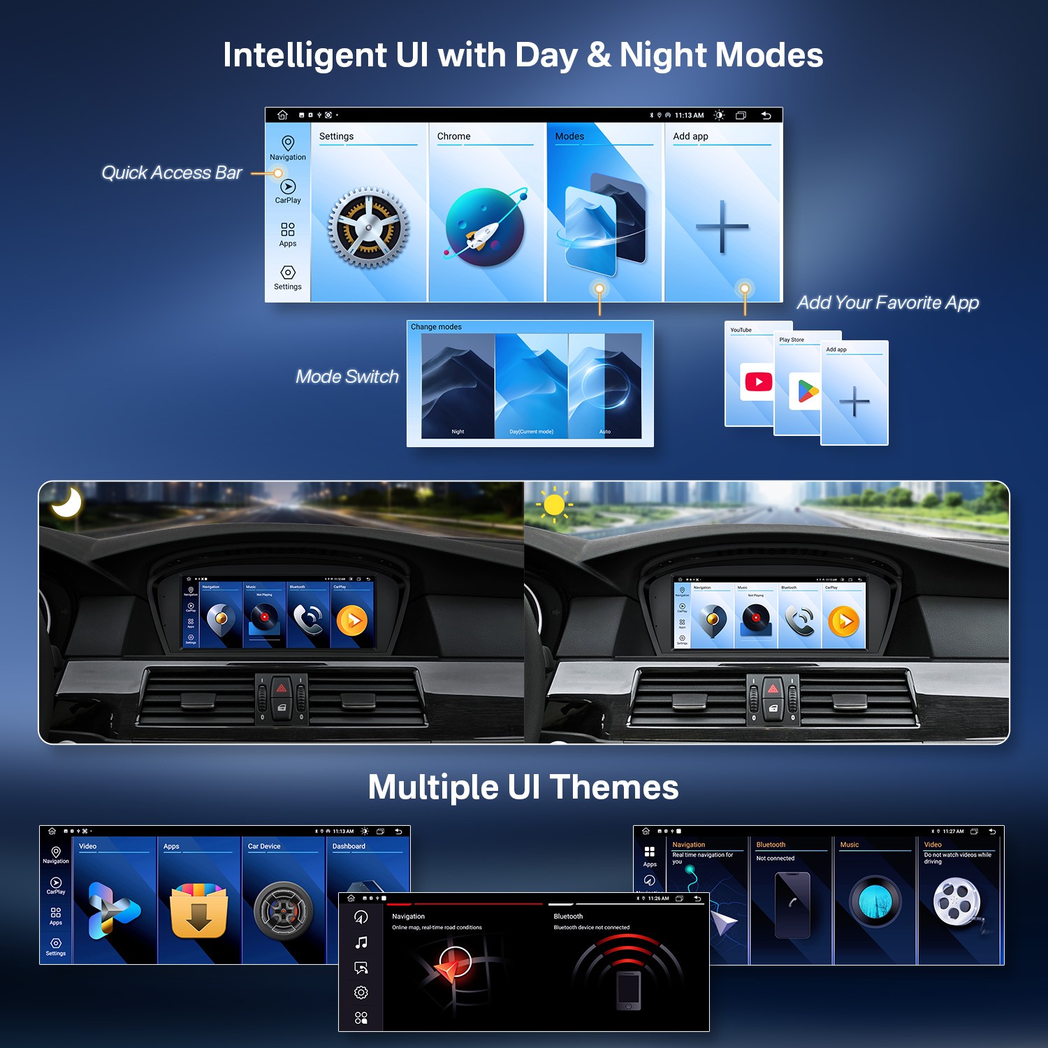 8.8″ Screen Upgrade for BMW 3 5 Series E60 Android 8-Core 64G CarPlay Retrofit