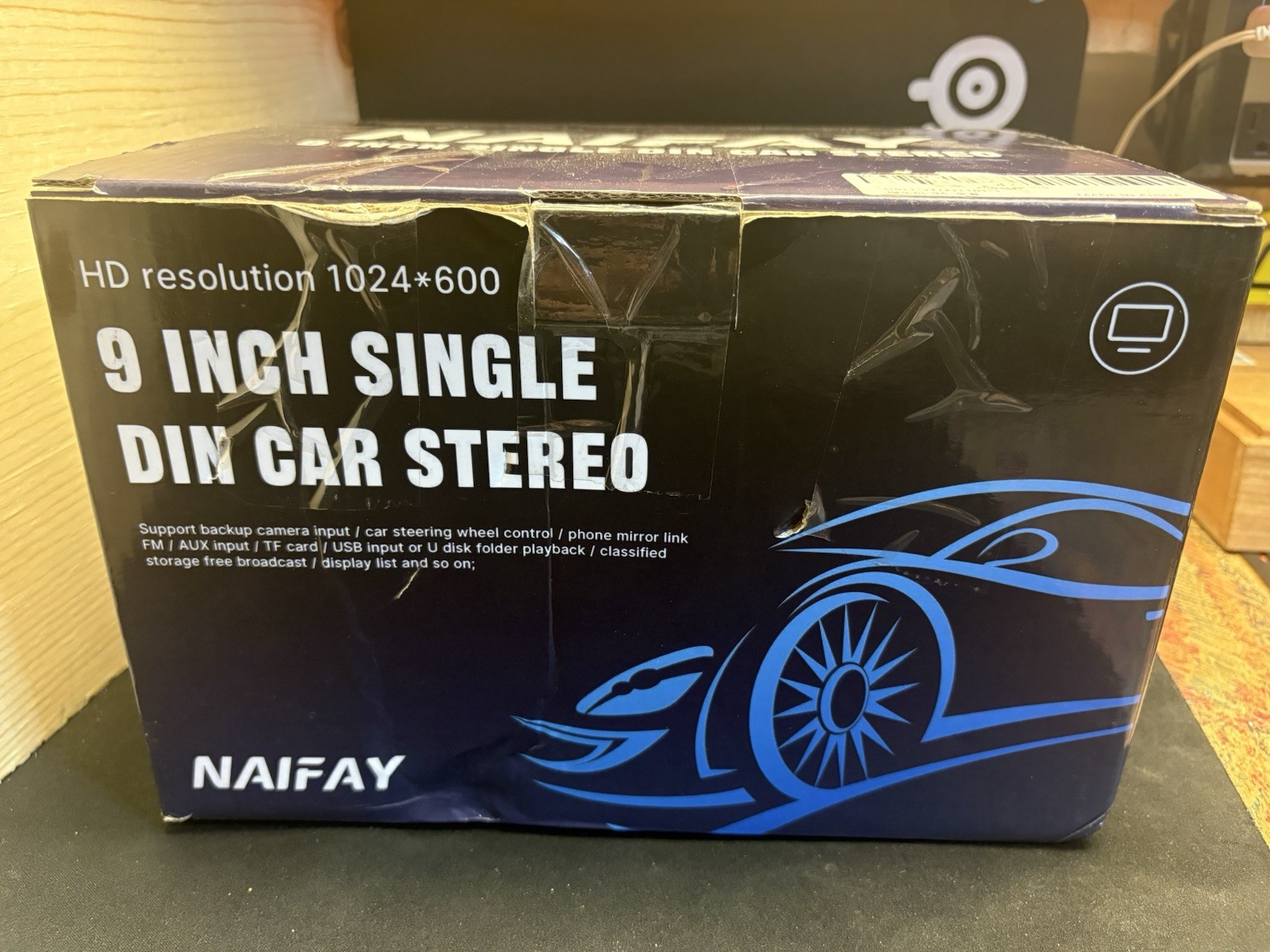 Naifay 9 Inch Car Stereo Single Din Radio with Apple Carplay & Android Auto