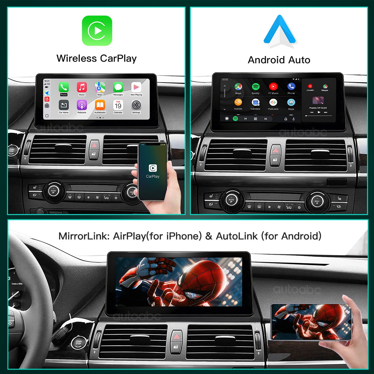 For BMW X5 E70 X6 E71 CIC 2011-2013 10.25” Android Auto CarPlay Car TouchScreen