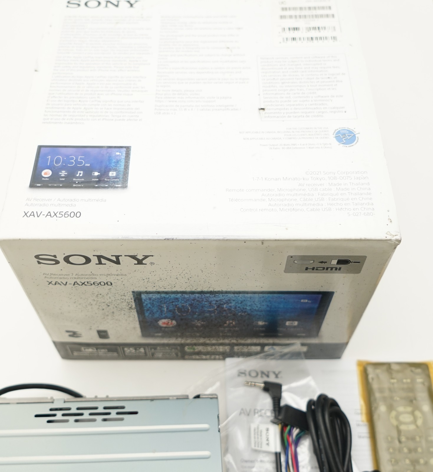 Sony XAV-AX5600 AV Receiver Bluetooth Car Audio Apple Android Play Radio