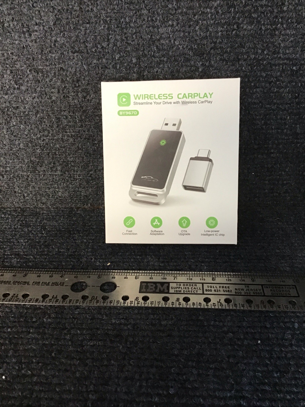 Wireless CarPlay BY967D Plug and Play No Latency Wired to Wireless 2.4 & 5.8GHZ