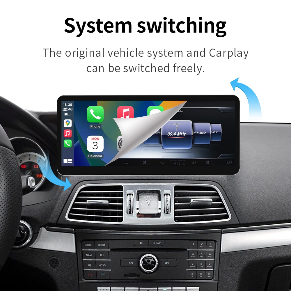 Ultra-Thin 12.3”Wireless Carplay Touchscreen For Mercedes E Coupe C207 2009-16