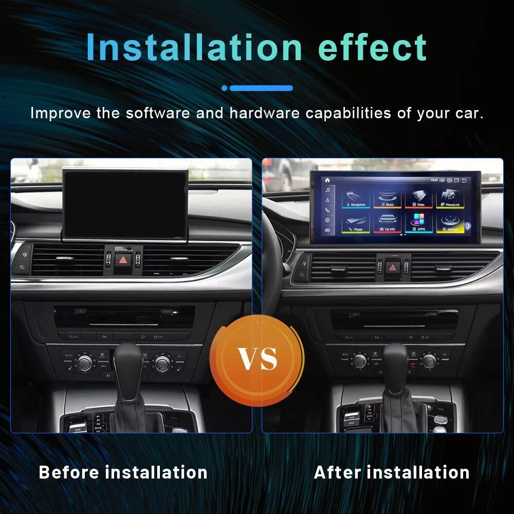 12.3″ Touch Android 13 Radio for Audi A6 A7 C7 2012-2018 MMI CarPlay GPS 8+128G
