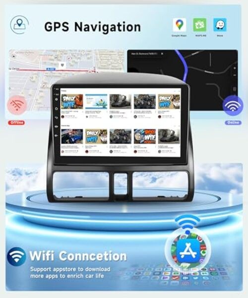 Car Radio Stereo for Honda CRV 2002-2006 with Wireless CarPlay 8 CORE 6G+128G