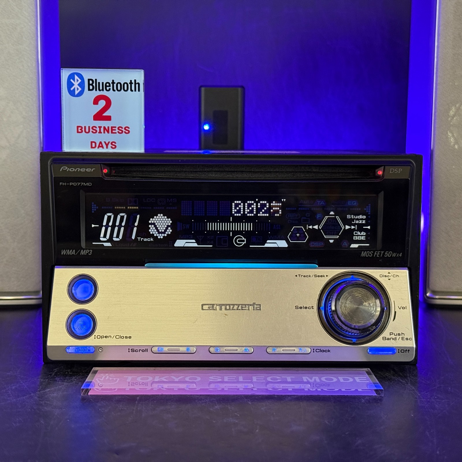 Pioneer Carrozzeria FH-P077MD 2DIN Car Audio CD MD Player Added BT JDM In Stock