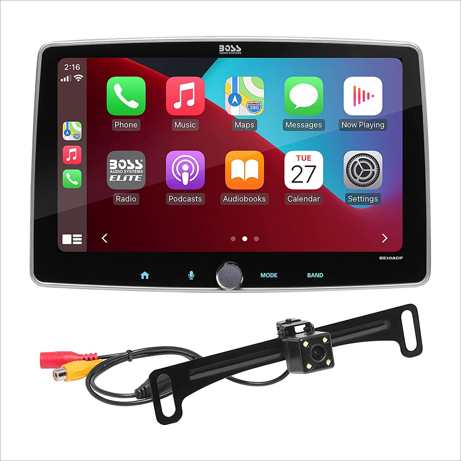 BOSS Audio Elite BE10ACP-C Car Stereo Apple CarPlay Android Auto 10.1″ + Camera