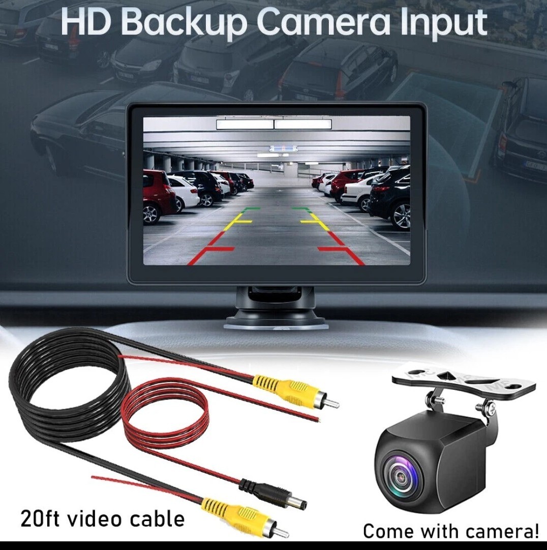 7” Portable Car Stereo Radio Wireless Apple CarPlay Android Auto Backup Camera