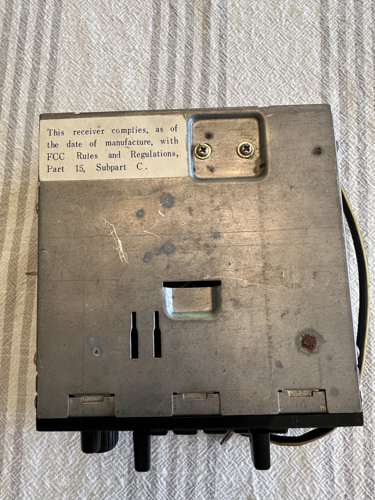 Vtg OEM Fujitsu Ten Ltd AM/FM Car Stereo Radio 86120-12020 Japan Slide Volume
