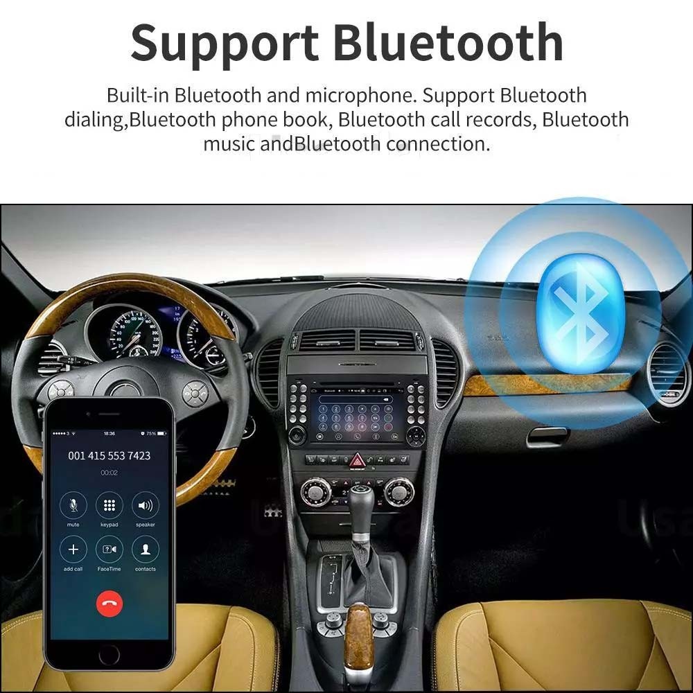 7″ Android 14 Car Radio For Mercedes-Benz SLK R171 2004-2012 GPS Carplay 4+64G