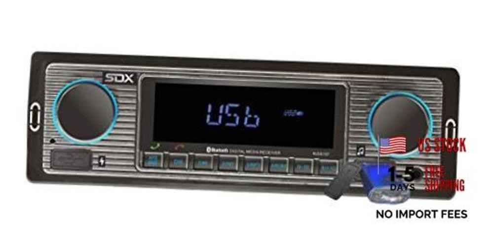 SDX Audio Bluetooth Radio Receiver, MP3 Player with USB Charger, MP3/USB, Aux