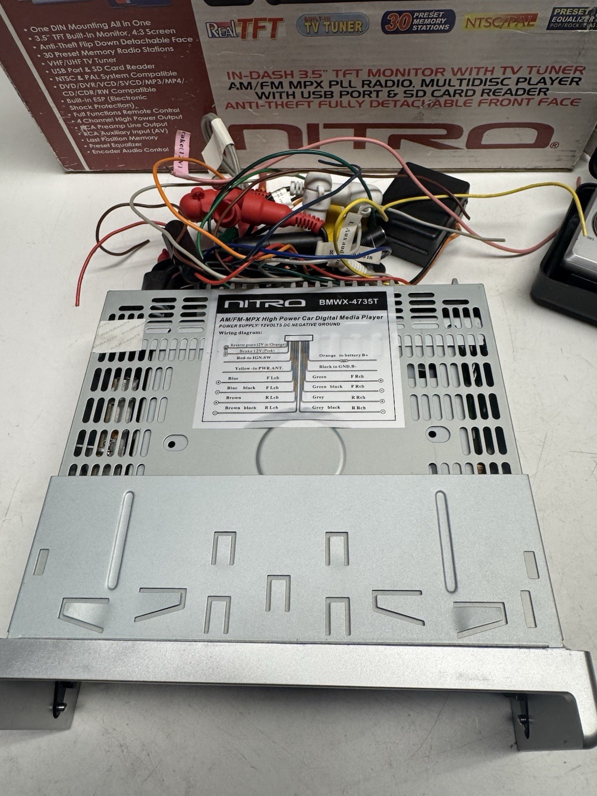 NEW Nitro Audio BMWX-4735T DVD/CD PLAYER MP3, MP4,USB-SD