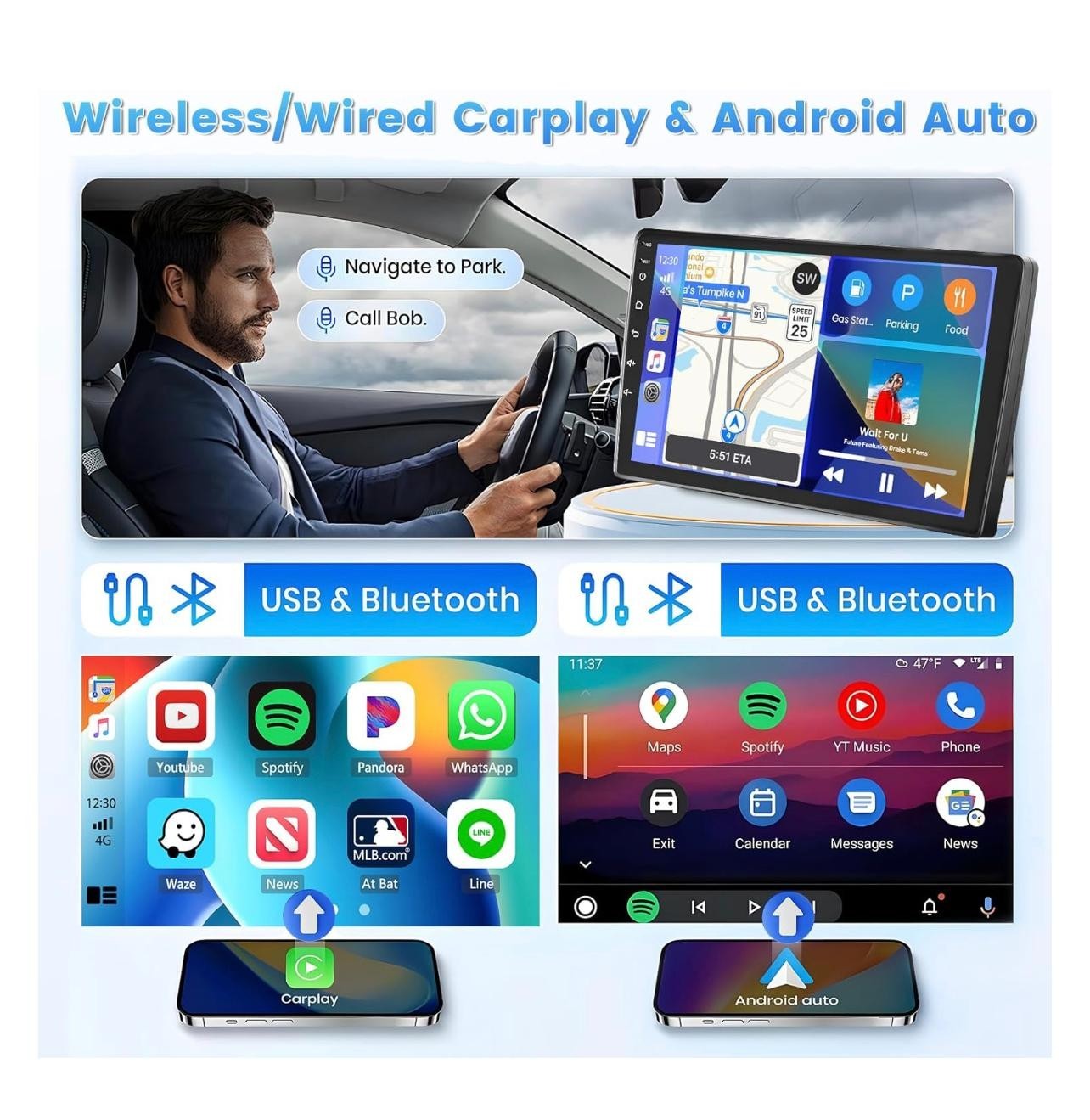 [2G+64G] Car Radio for Toyota Yaris Vios 2007-2012 with Wireless Carplay