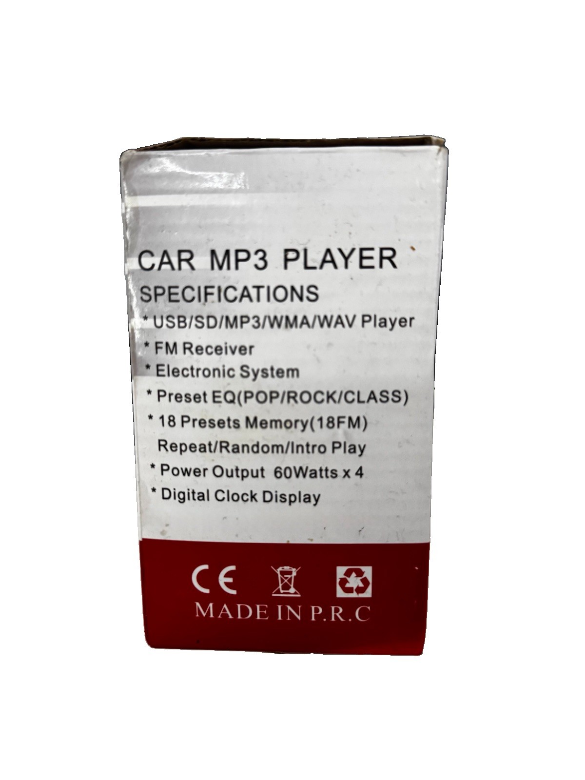 Car MP3 Player Stereo 12V USB SD FM Radio LCD Display