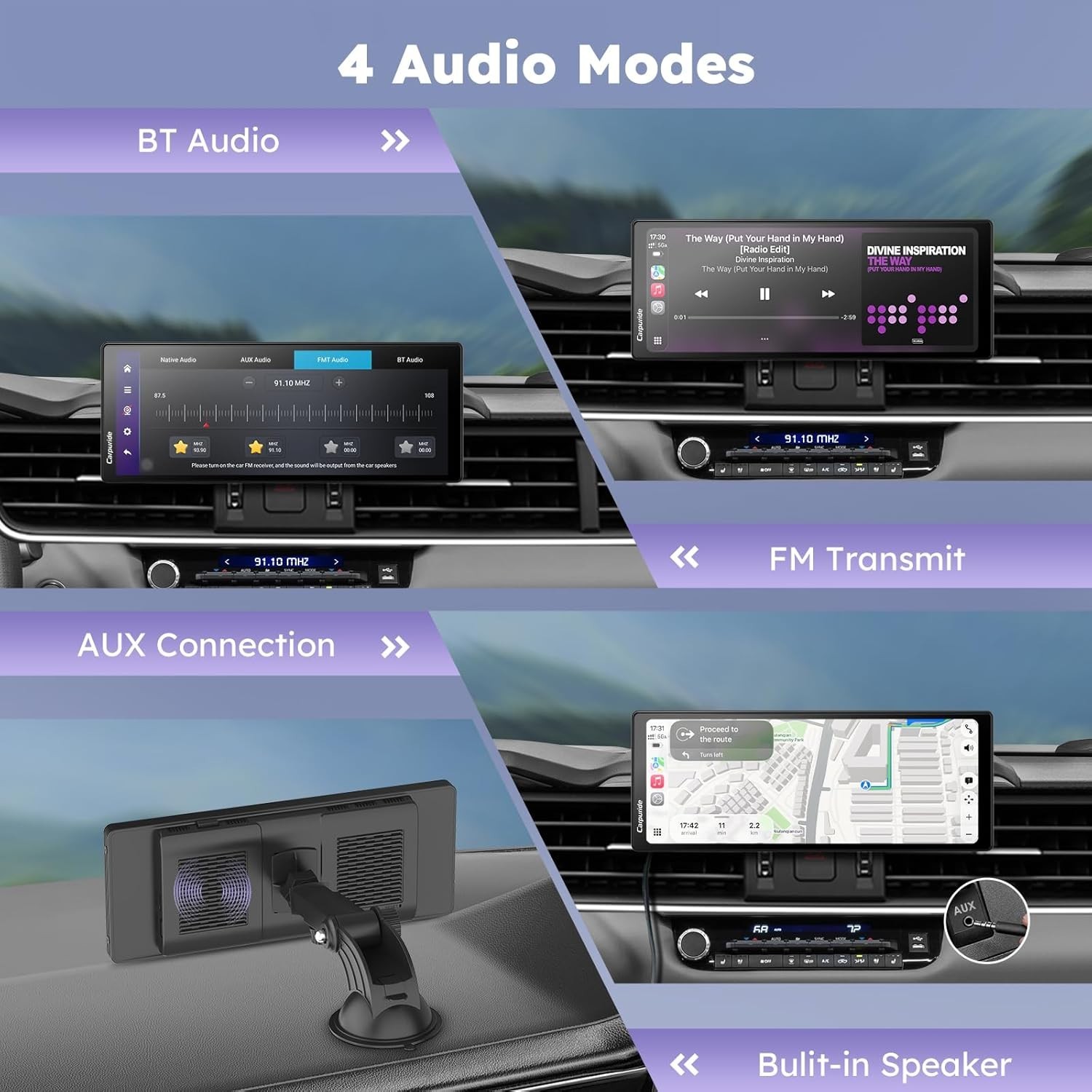 CARPURIDE W903 Plus Smart Multimedia Wireless Carplay Android Auto Dash Camera
