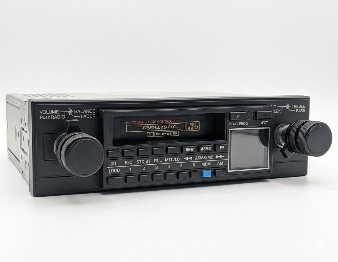 Realistic 12-1920 1 DIN AM/FM Cassette Stereo Head Unit Dolby B-C NR Auto Rev