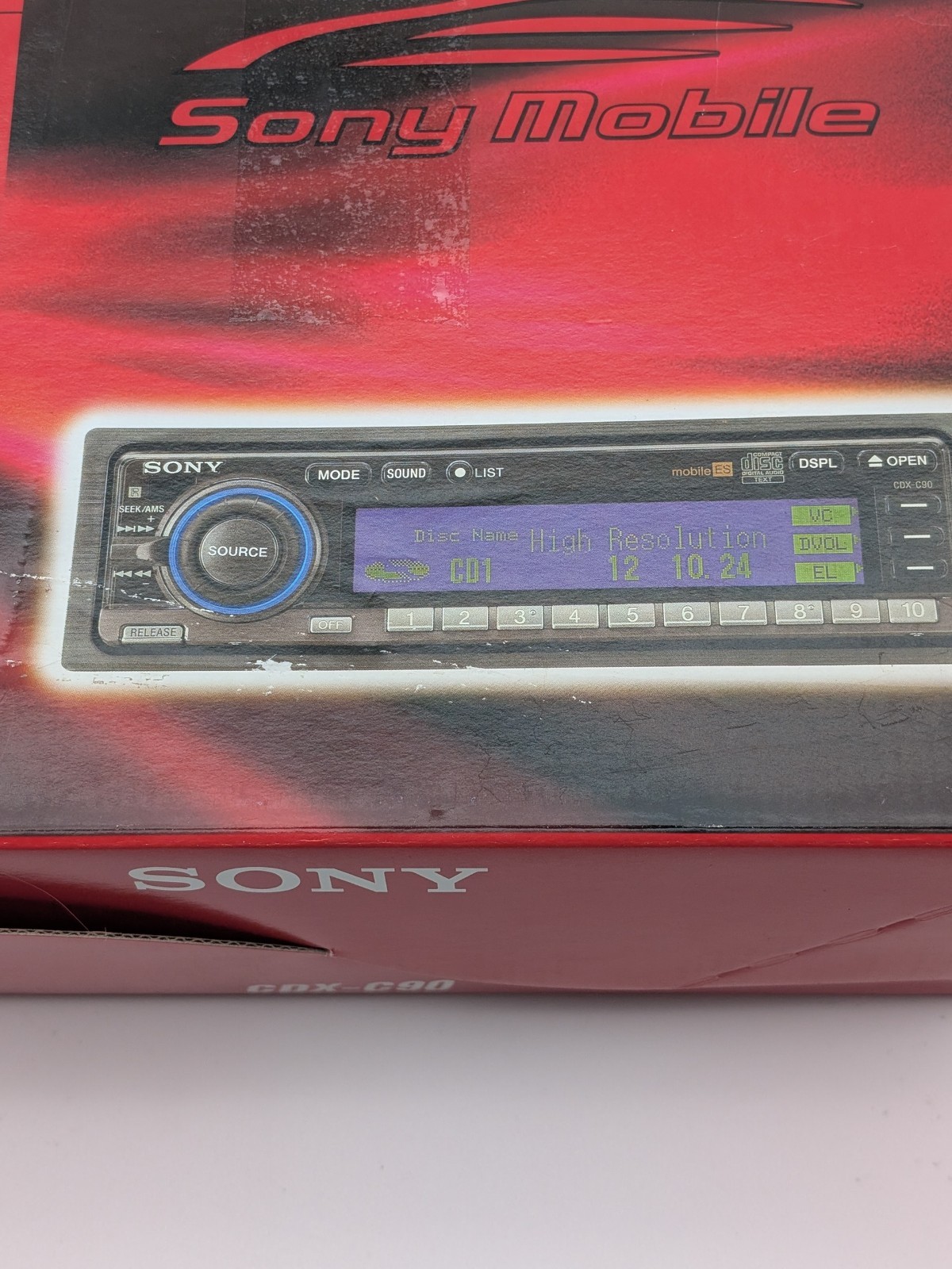 Sony CDX-C90 CD Tuner Car Audio Tested Working Old School SQ Copper No Remote