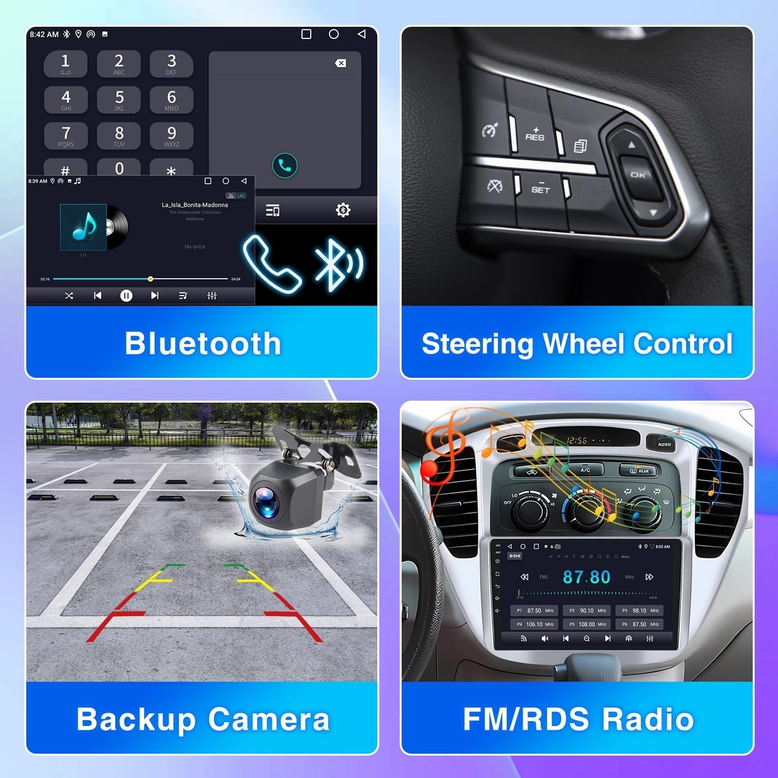 Car Radio Stereo Carplay For 2001-2007 Toyota Highlander 4+64G 9in Media CarPlay