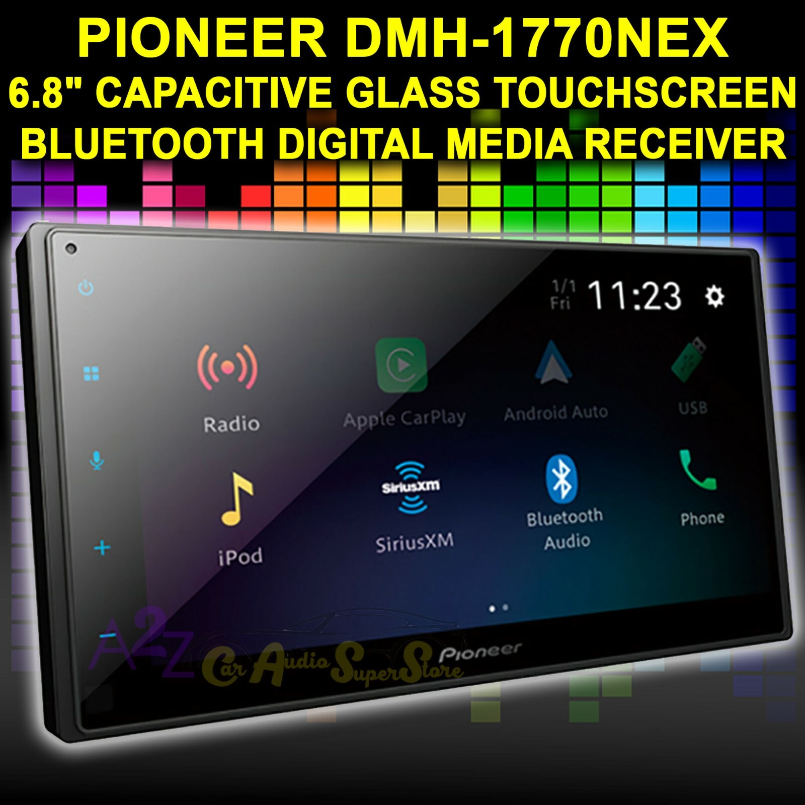 PIONEER DMH-1770NEX DIGITAL MEDIA RECEIVER BLUETOOTH® BACK-UP CAMERA READY NO CD